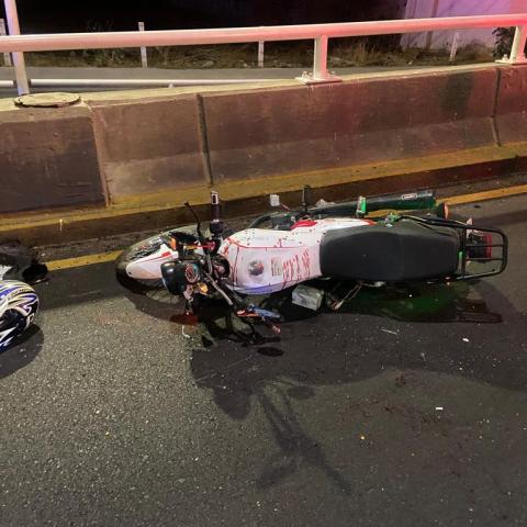 motociclista herido