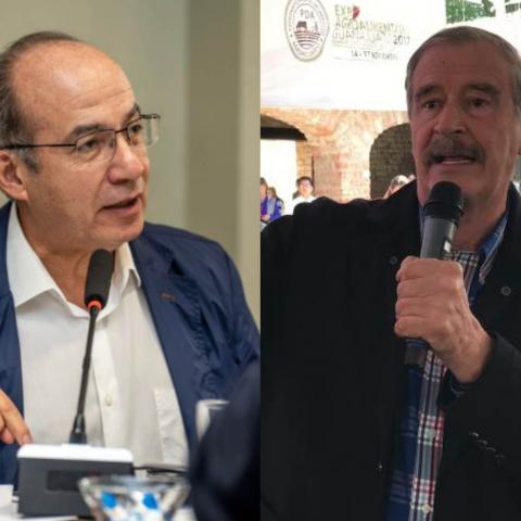 Los expresidentes Vicente Fox y Felipe Calderón se enfrentan por la autoría del programa “70 y más”