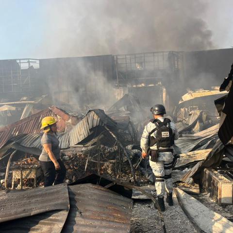 Fiscalía de Guerrero abre carpeta de investigación por incendio en mercado de Acapulco