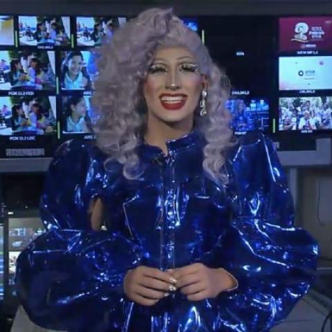 Amanda, presentadora de noticias de Canal Once