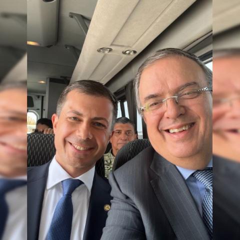 Pete Buttigieg y Marcelo Ebrard 