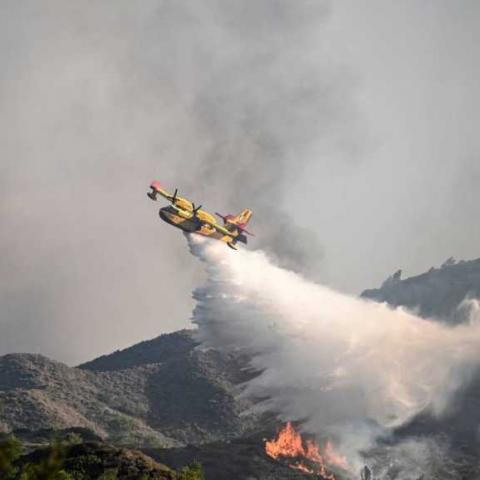 Avión bombero se estrella mientras combatía incendio
