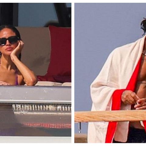 Lewis Hamilton y Eiza González son captados juntos paseando en un yate