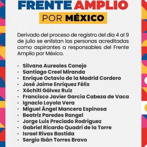 Disminuye la lista: de 33 aspirantes del Frente Amplio, solo 13 cumplen con los requisitos