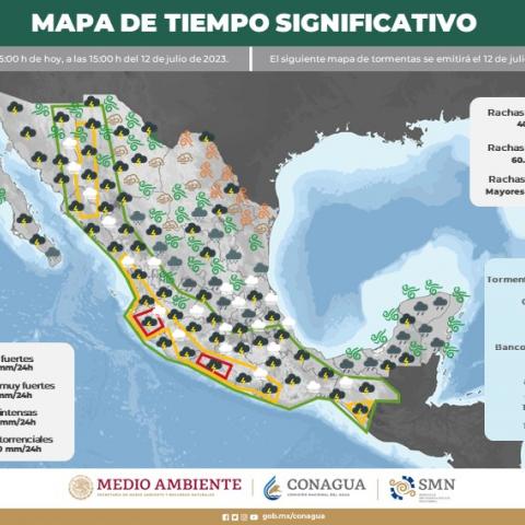 Una vez más Aguascalientes espera chubascos, vientos y hasta caída de granizo