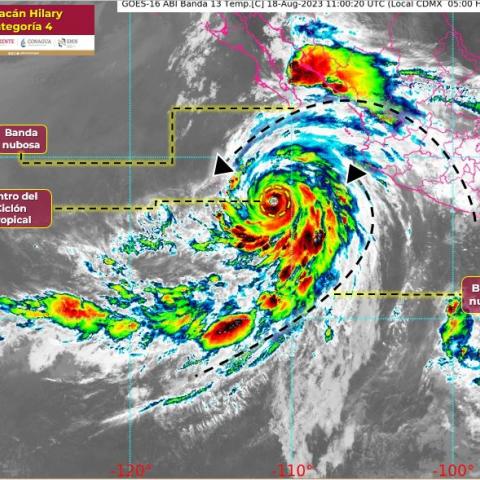 Huracán Hilary ya es categoría 4