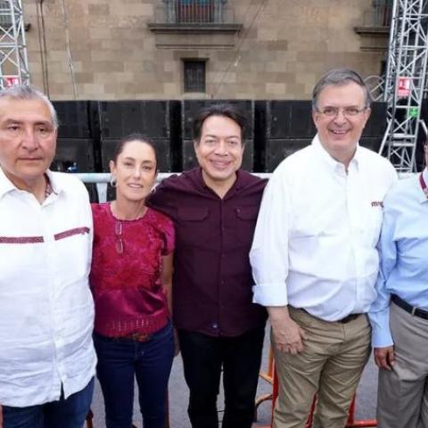 Mario Delgado y corcholatas de Morena 