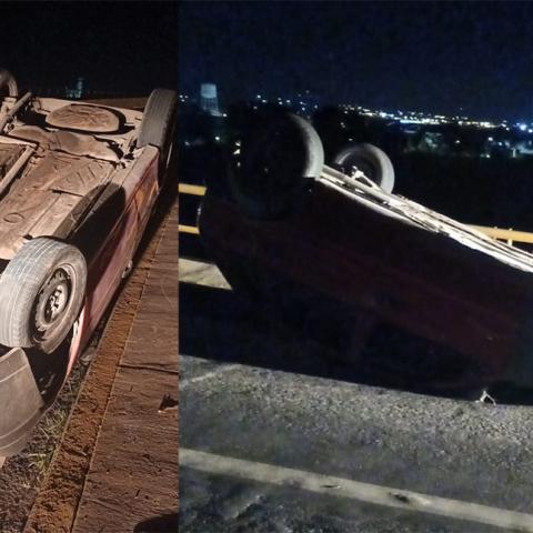 Dejó abandonado su “botín” en el puente vehicular junto al Puertecito de la Virgen