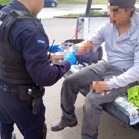 motociclista herido