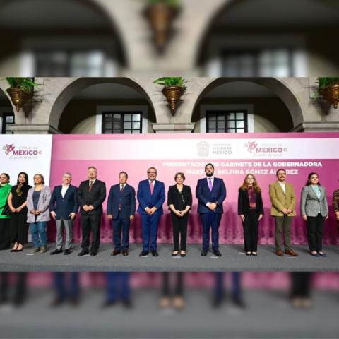 Presenta Delfina Gómez a los miembros de su gabinete