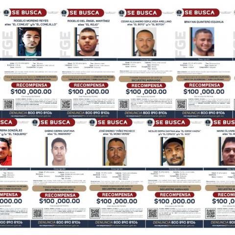 Ofrecen recompensa por cinco presuntos asesinos de Hipólito Mora y seis criminales más en Michoacán