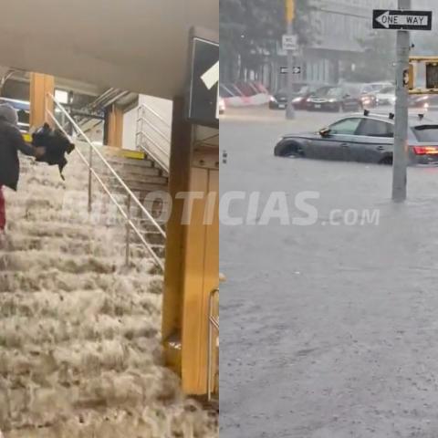 Tormentas potentes inundan las calles de Nueva York