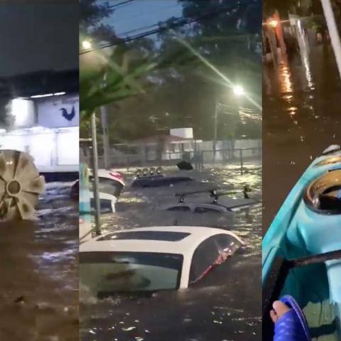 Guadalajara registra la tormenta más fuerte de la temporada bajo inundaciones.