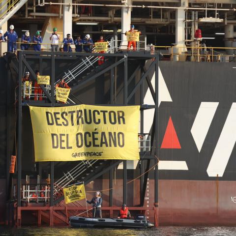 Protesta Greenpeace México en Bahía de Manzanillo contra minería submarina