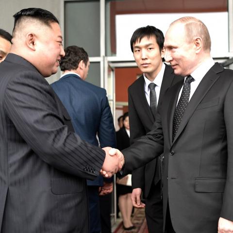 Kim Jong-un y Vladimir Putin 