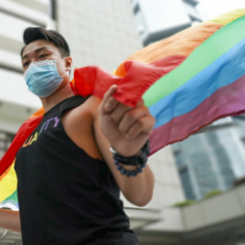 Activista Jimmy Sham declara en la Corte Final de Apelaciones de Hong Kong