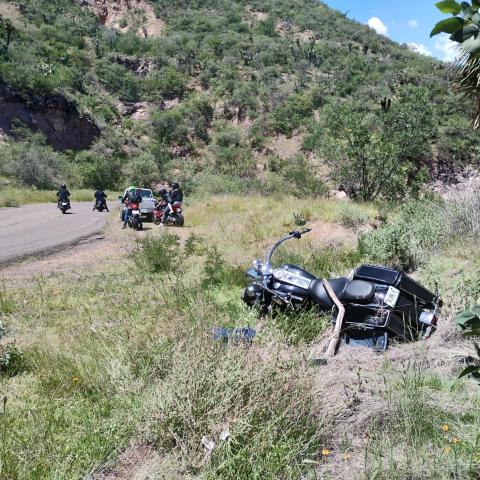 motociclista herido