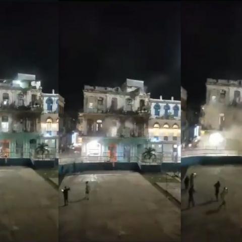 [Video] Mueren tres personas, incluyendo dos bomberos, en derrumbe de edificio en Cuba