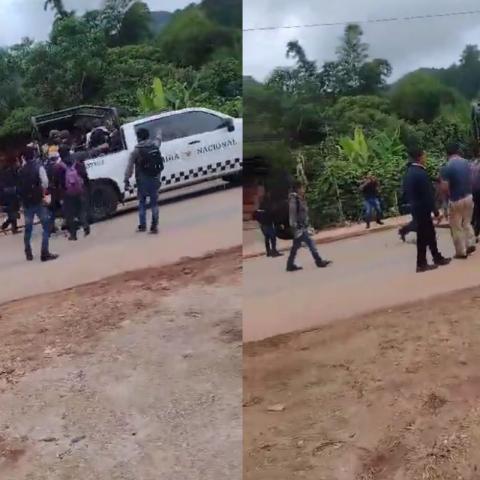 [VIDEO] Retienen a seis elementos de la Guardia Nacional en Chiapas