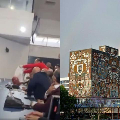  Tiran cabeza de cerdo a la mesa de un candidato a la rectoría de la UNAM