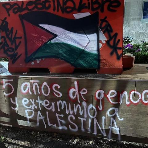 Embajada de Israel en México denuncia daños durante manifestación a favor de Palestina