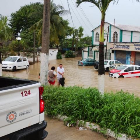 150 casas en Veracruz resultaron afectadas tras las intensas lluvias