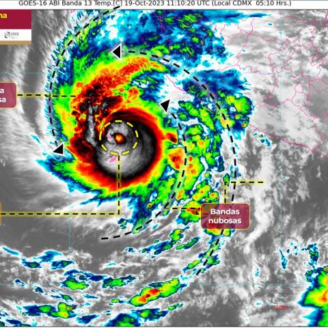 Huracán Norma se intensifica a categoría 3