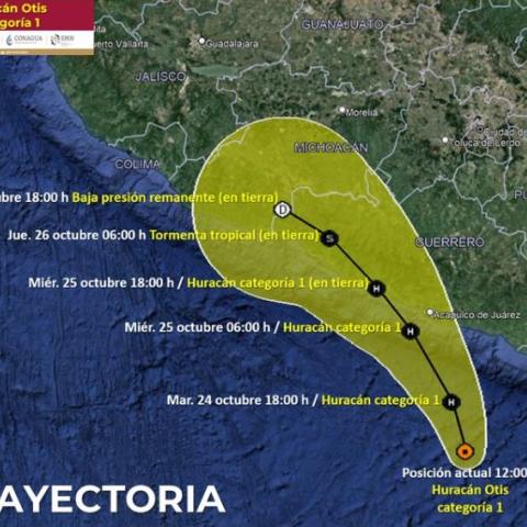 Otis se intensifica a huracán categoría 1