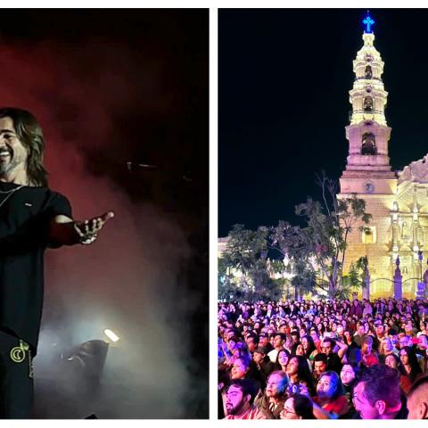 Juanes se presentó en la exedra para celebrar el aniversario de la Ciudad e Aguascalientes 