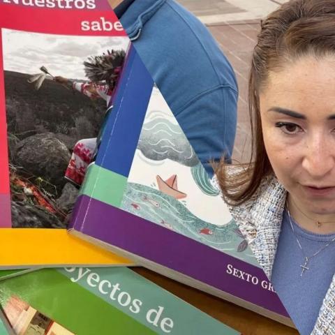 Nuevos libros de texto y Paloma Amézquita, diputada del PAN.