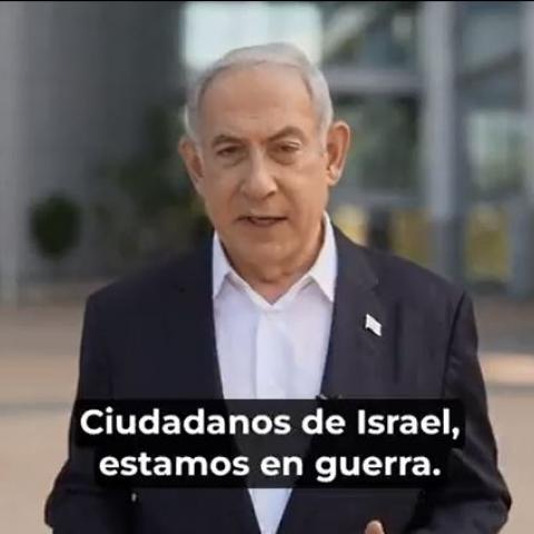 "Estamos en guerra" Benjamín Netanyahu ordena ataque sin precedente a Israel