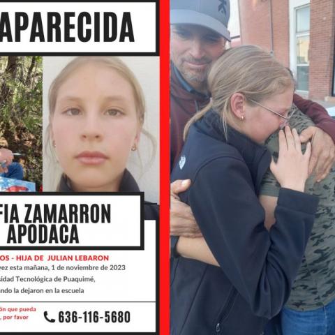 Familia LeBarón encuentra a Sofía Zamarrón Apodaca tras su desaparición en Chihuahua