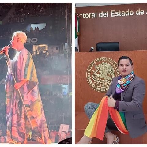Christian Chávez dedica mensaje al magistrade Jesús Ociel Baena durante concierto de RBD