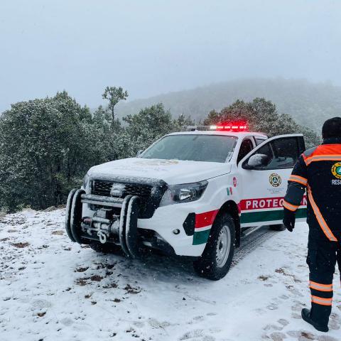 Nieva en varios municipios de Zacatecas