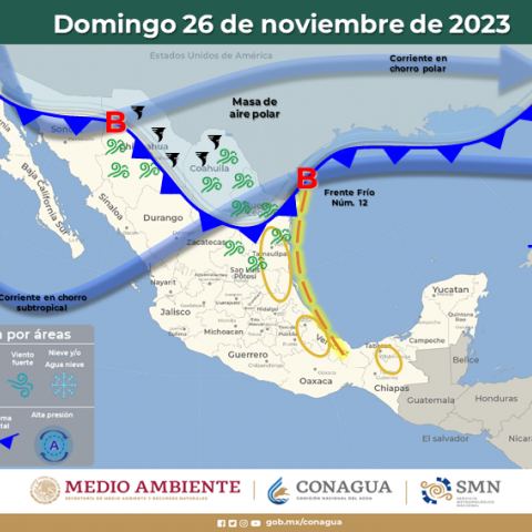  Prevén condiciones meteorológicas extremas para este domingo 