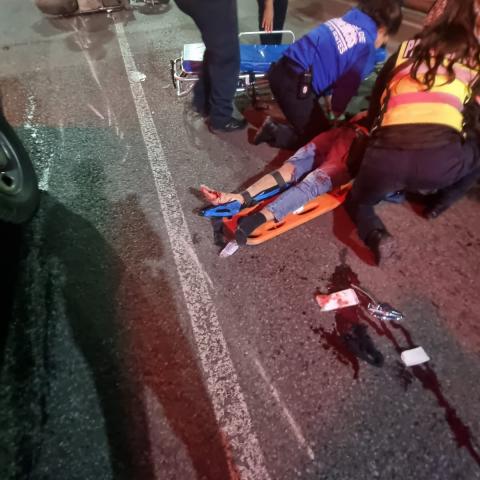 motociclista herido