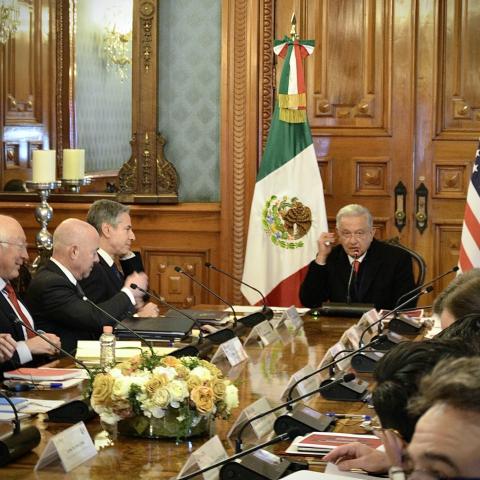 AMLO y funcionarios estadounidenses 