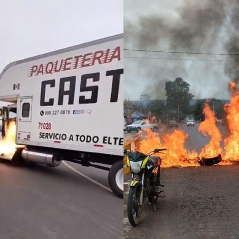 Grupos delincuenciales siembran caos en Michoacán con bloqueos en carreteras