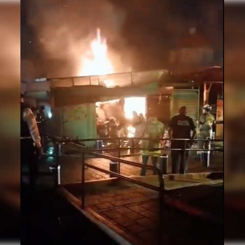 Incendio en mercado de Morelia 