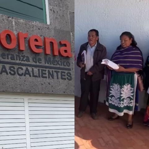 Morena Aguascalientes y personas pertenecientes a comunidades indígenas