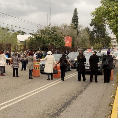 Abogados se manifiestan frente a Poder Judicial del Estado