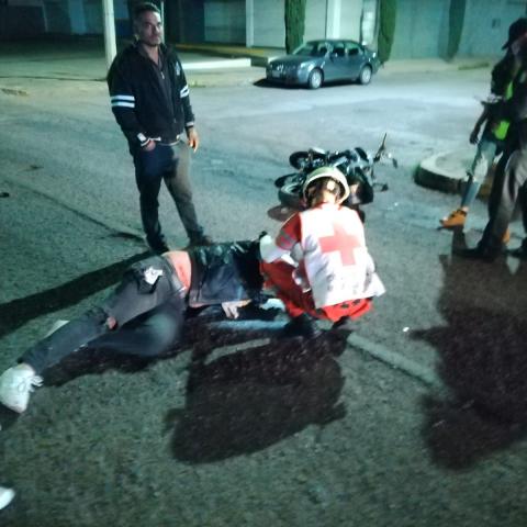 motociclista herido