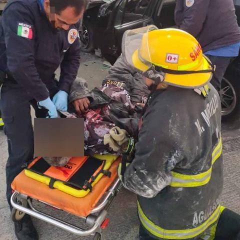 Bomberos Municipales tuvieron que utilizar las quijadas de la vida para llevar a cabo el rescate