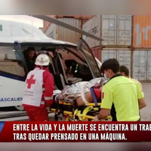 El paciente fue finalmente llevado al Hospital 2 del Seguro Social, en helicóptero.