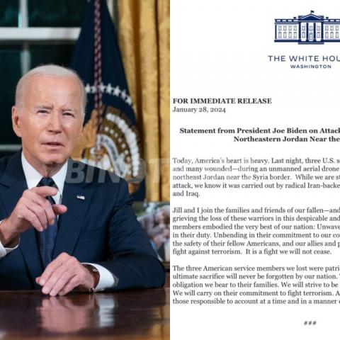 Biden advierte de represalias por la muerte de sus soldados en Jordania