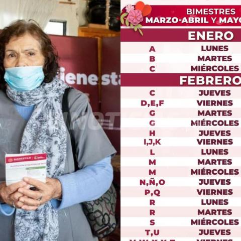 Este es el calendario del pago adelantado de Pensiones y Programas de Bienestar