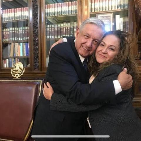 Sanjuana y AMLO