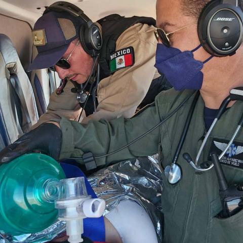 El traslado se hizo desde la Puerta de Acceso Sur hasta las instalaciones del HGZ 1 del IMSS