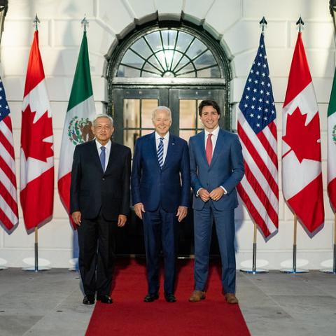 AMLO, Joe Biden y Justin Trudeau 
