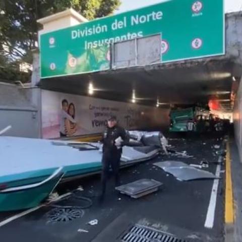 Autobús accidentado 